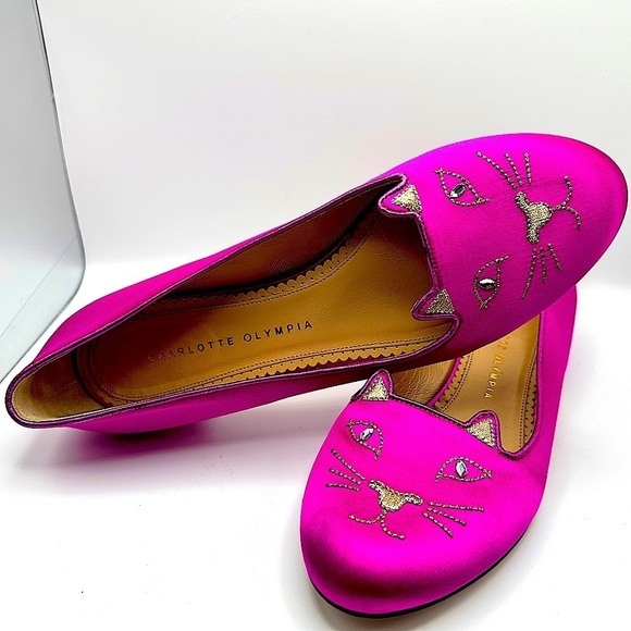Charlotte Olympia Shoes - 🐱 Charlotte Olympia Pink Cat Flats